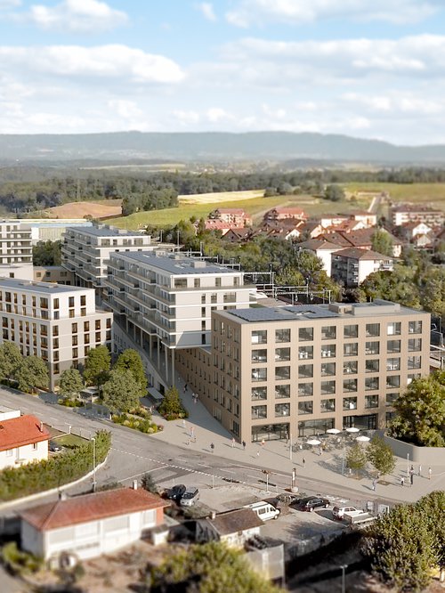 Urbanisme de CCHE pour le MEP du Quartier résidentiel à Bussigny Suisse
