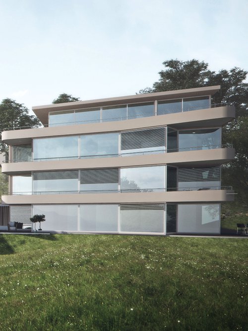 Architecture de CCHE de deux immeubles d''habitation 360° Suisse